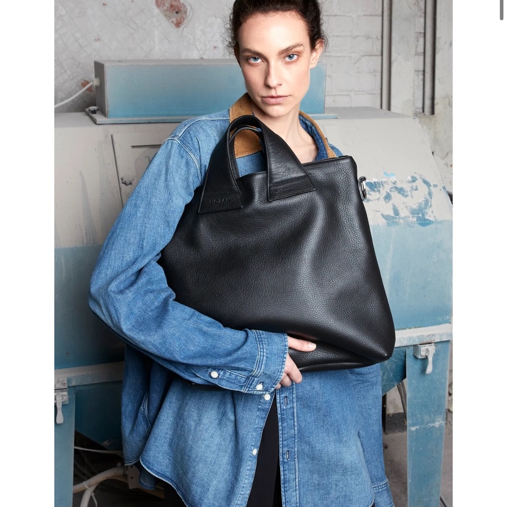 No/An Studio Simo Tote black leather NEW - Picture 5 of 16